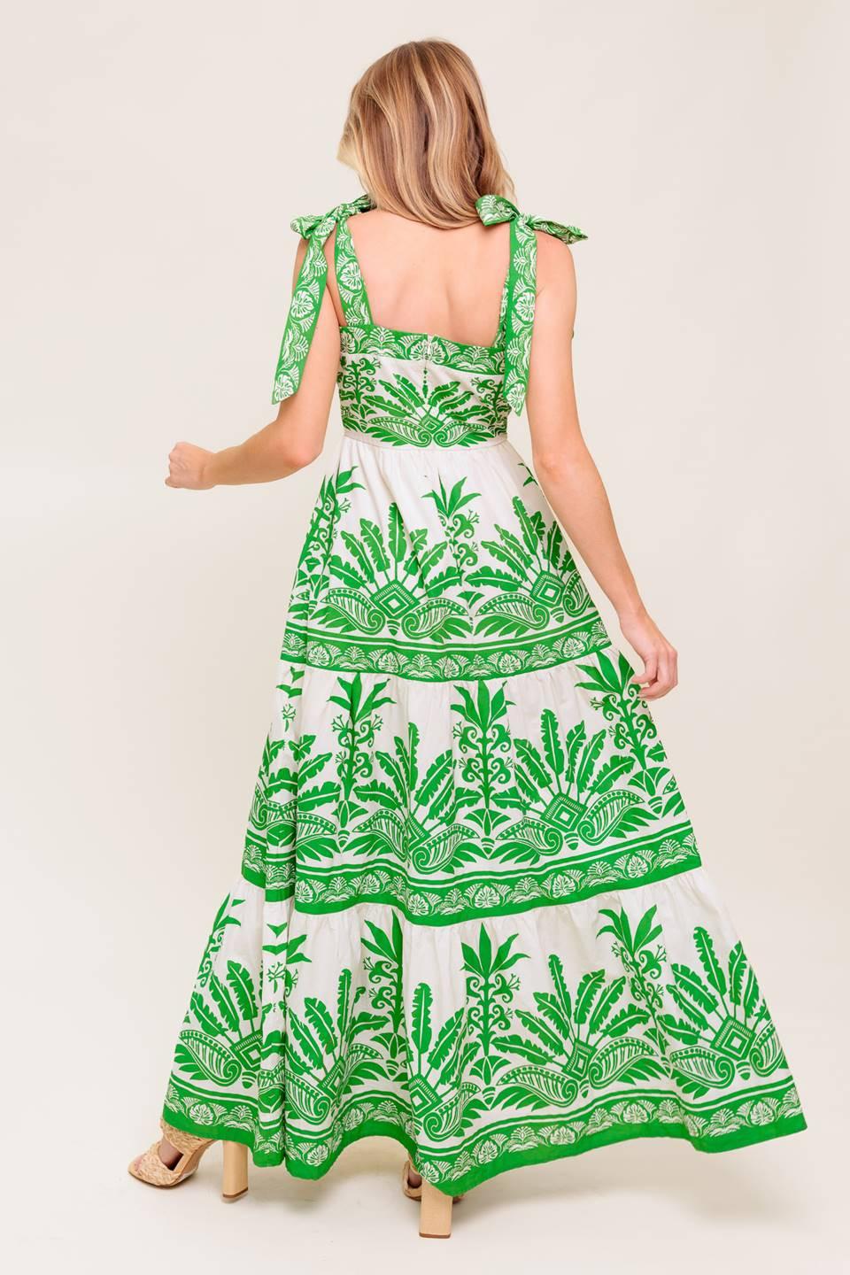 Dream Walker Olive Woven Maxi Dress in ivory, view 2 — Soul Flow Apparel
