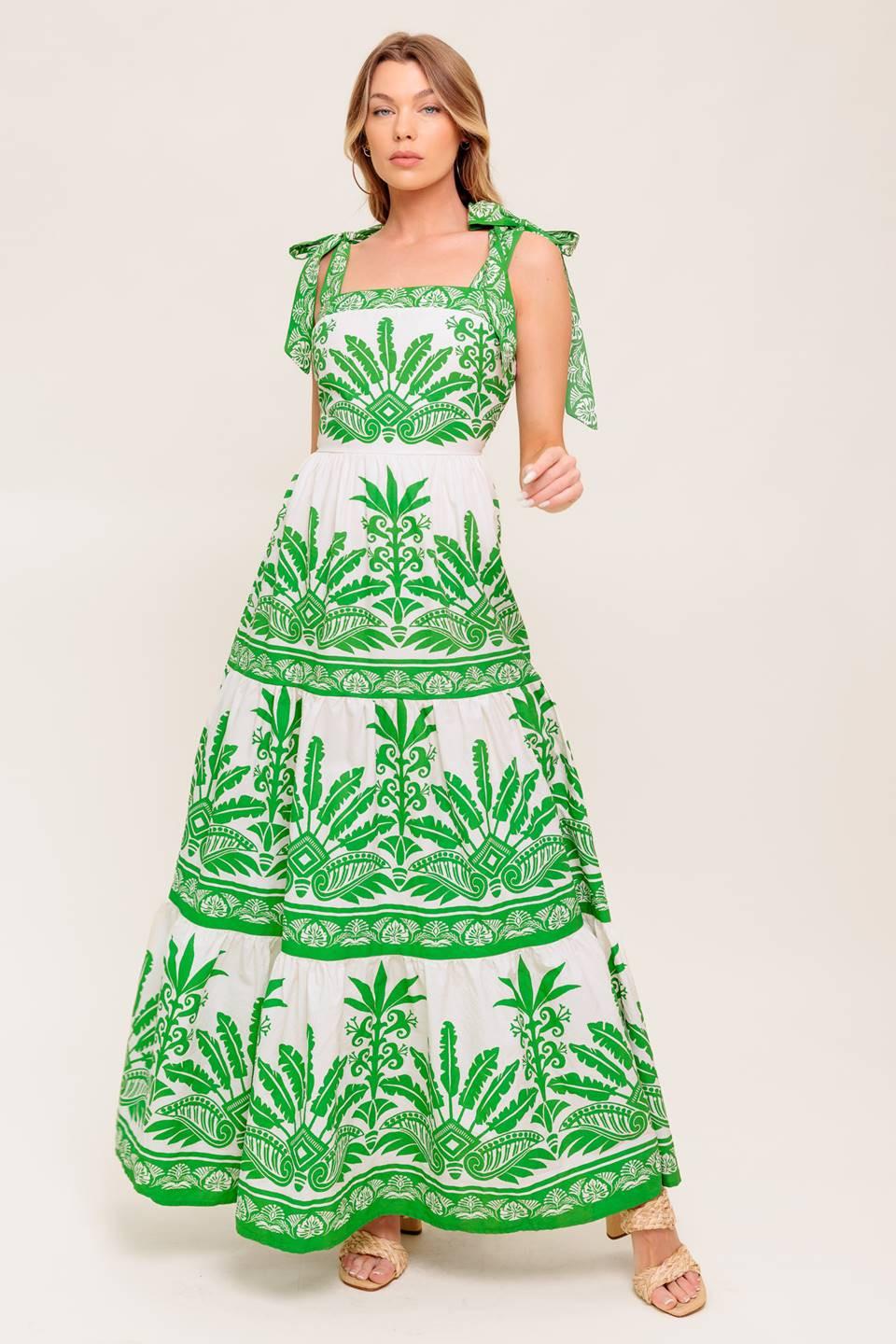Dream Walker Olive Woven Maxi Dress in ivory, view 3 — Soul Flow Apparel