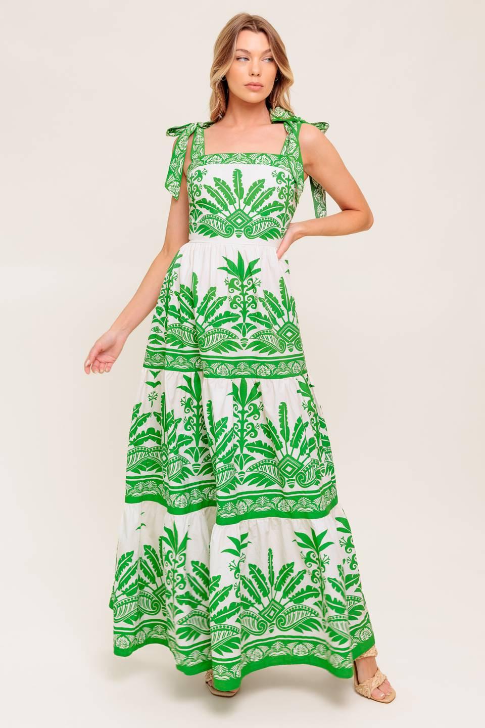 Dream Walker Olive Woven Maxi Dress in ivory, view 5 — Soul Flow Apparel