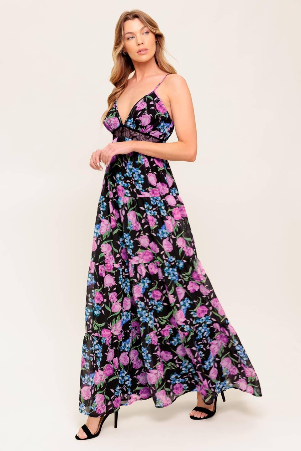 Pure Sunshine Black Woven Maxi Dress, view 4 — Soul Flow Apparel