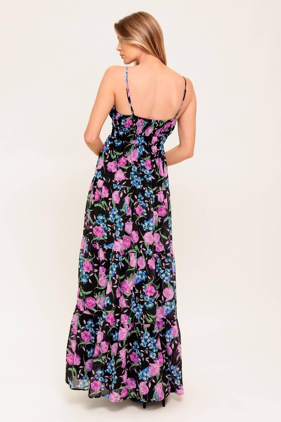 Pure Sunshine Black Woven Maxi Dress, view 5 — Soul Flow Apparel