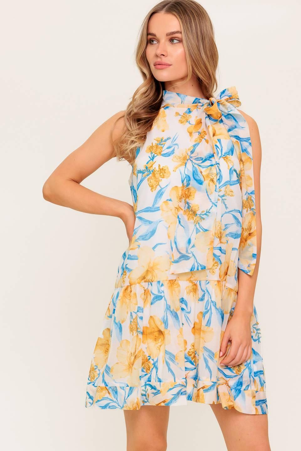 Summer Spell Ivory Woven Mini Dress, view 4 — Soul Flow Apparel