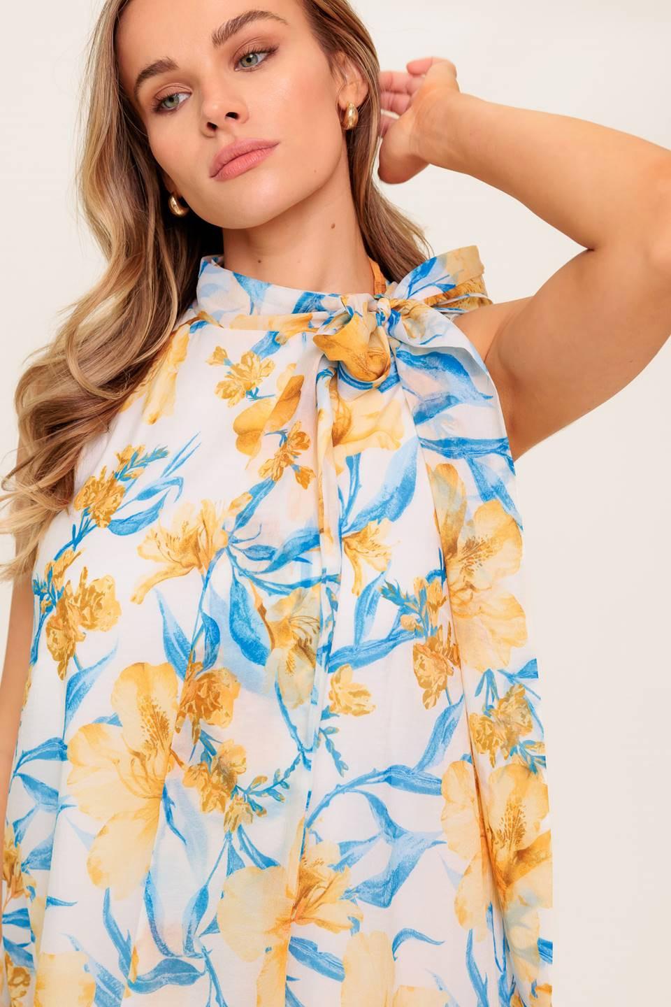 Summer Spell Ivory Woven Mini Dress, view 5 — Soul Flow Apparel