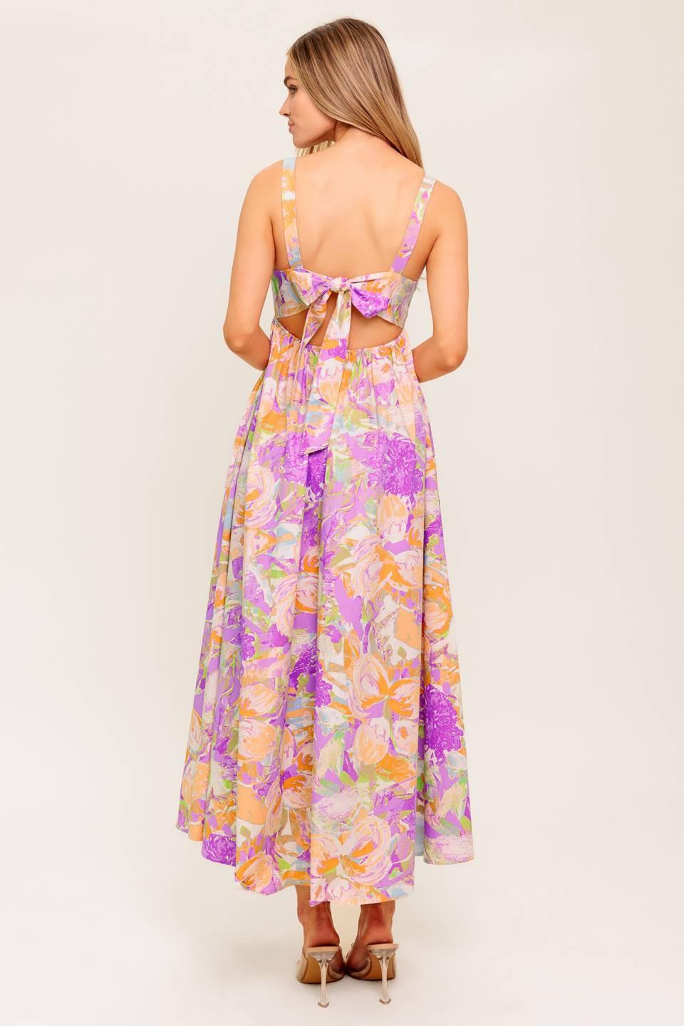 Breeze Song Pink Woven Midi Dress, view 8 — Soul Flow Apparel