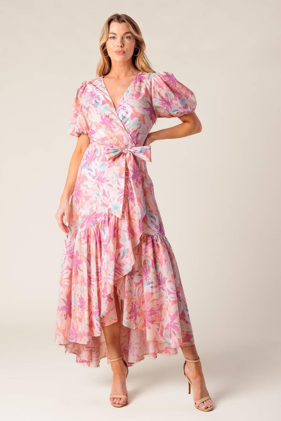 Bless Your Heart Coral Woven Mini Dress, view 1 — Soul Flow Apparel
