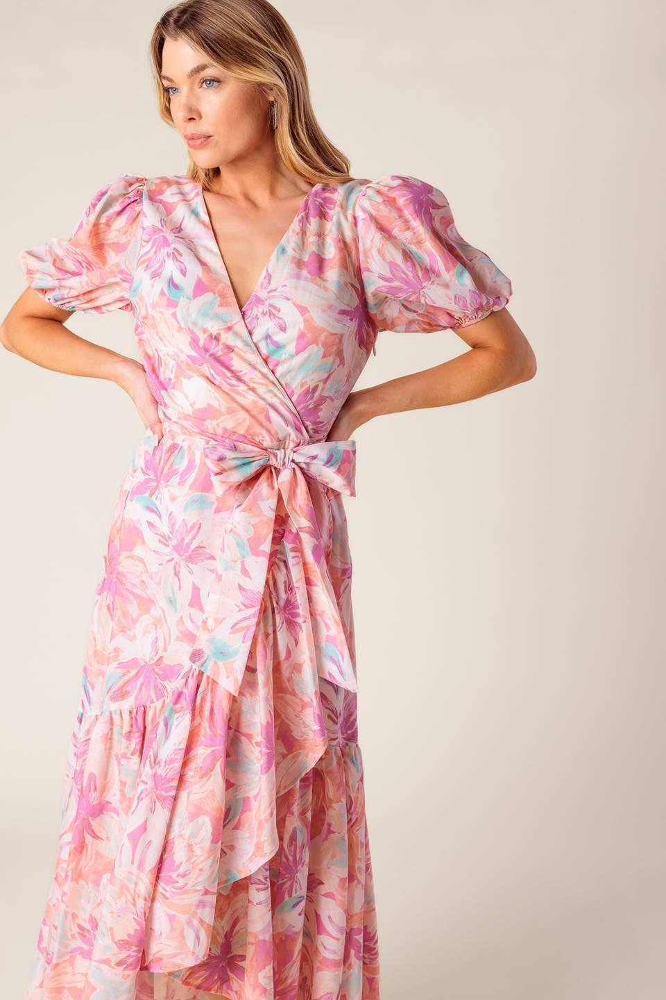 Bless Your Heart Coral Woven Mini Dress, view 6 — Soul Flow Apparel