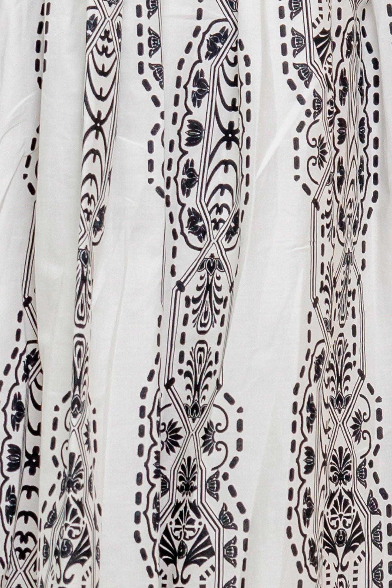 Summer Silhouette Woven Midi Dress in white, fabric swatch — Soul Flow Apparel