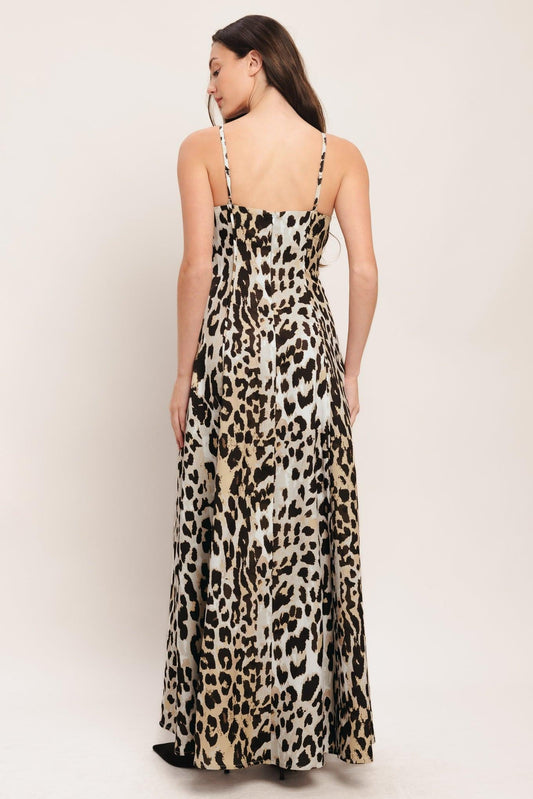 Savage Elegance Woven Maxi Dress in ivory, view 6 — Soul Flow Apparel