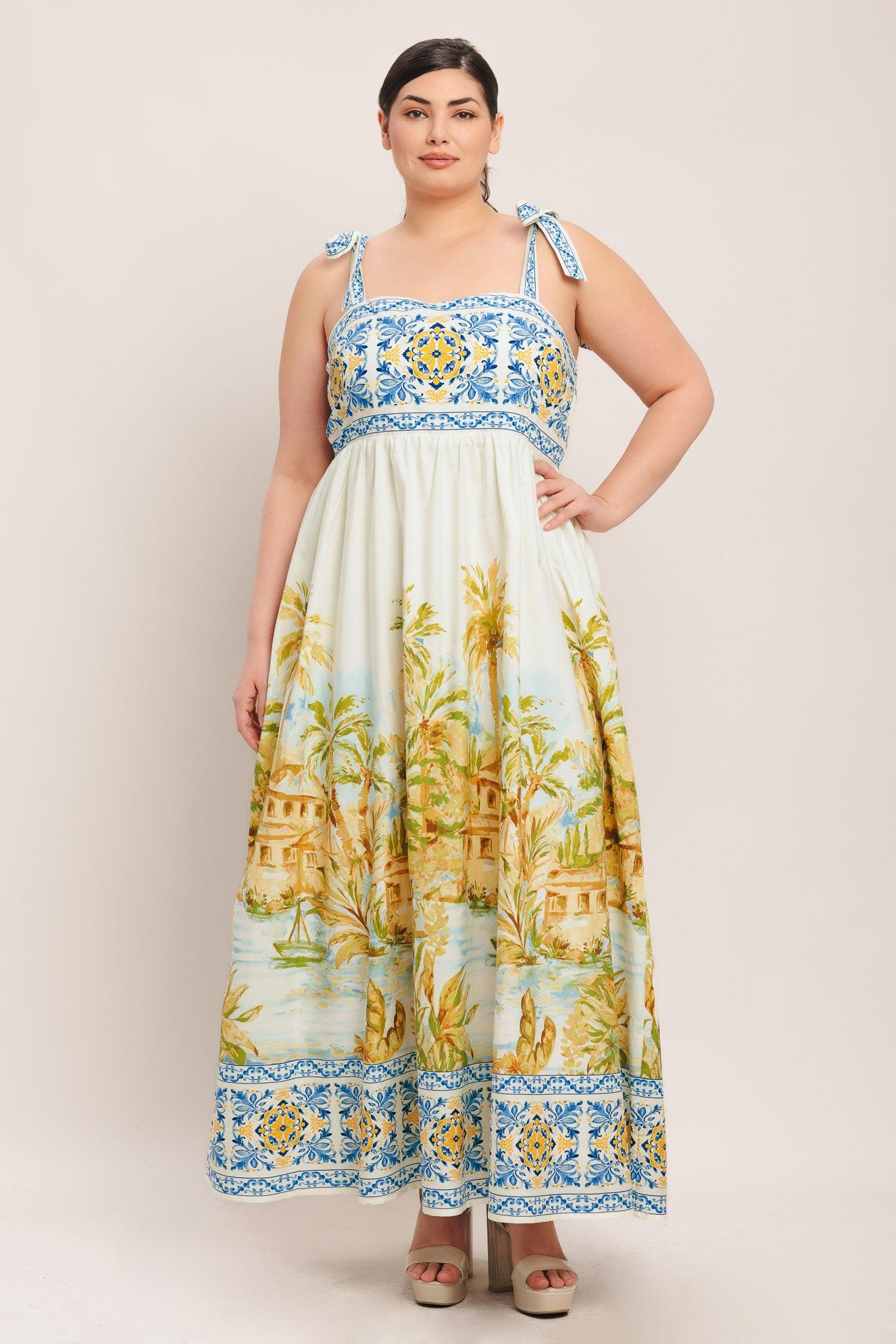 Postcard Perfect Woven Maxi Dress in ivory, view 1 — Soul Flow Apparel