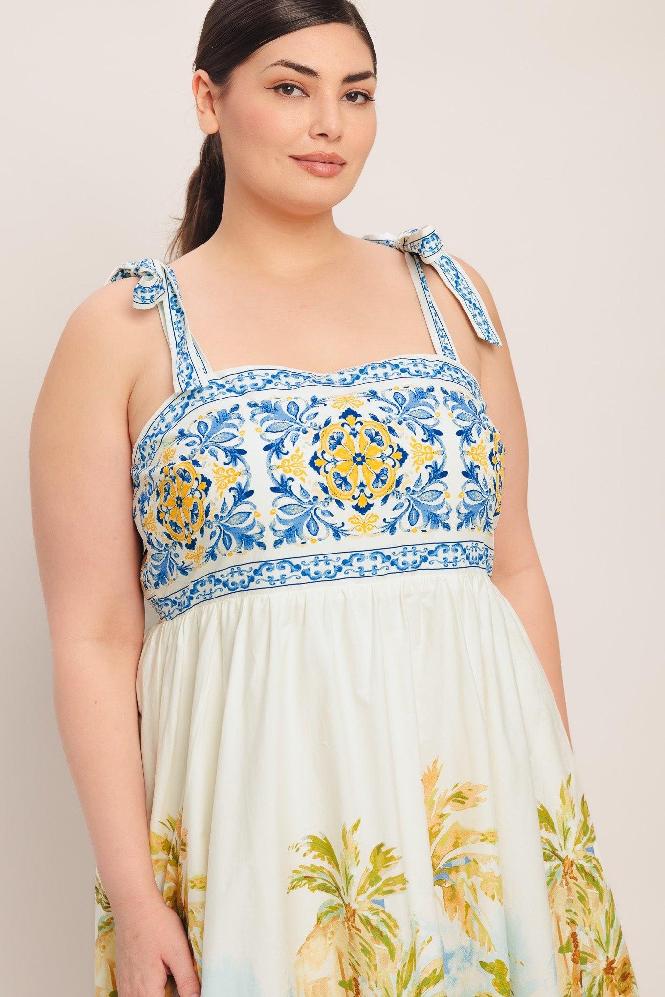 Postcard Perfect Woven Maxi Dress in ivory, view 4 — Soul Flow Apparel