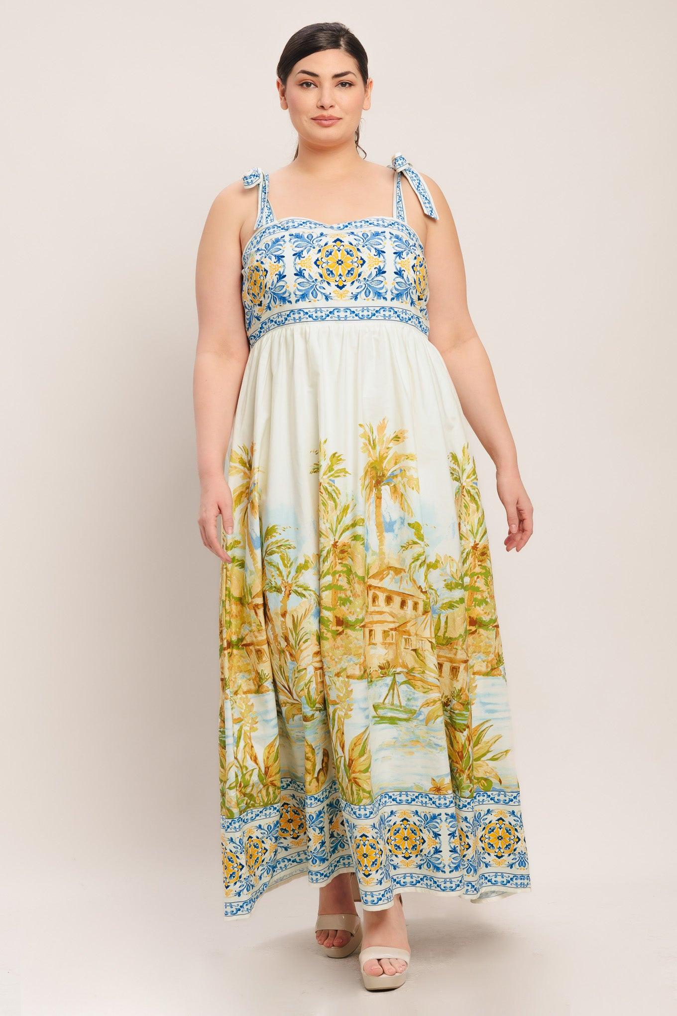 Postcard Perfect Woven Maxi Dress in ivory, view 5 — Soul Flow Apparel