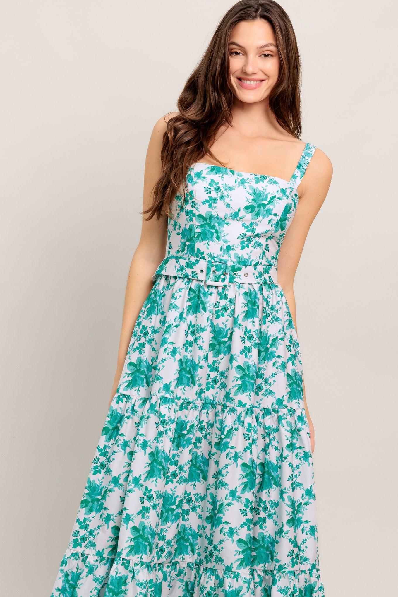 Love Grows Here Woven Maxi Dress in off-white jade, view 2 — Soul Flow Apparel