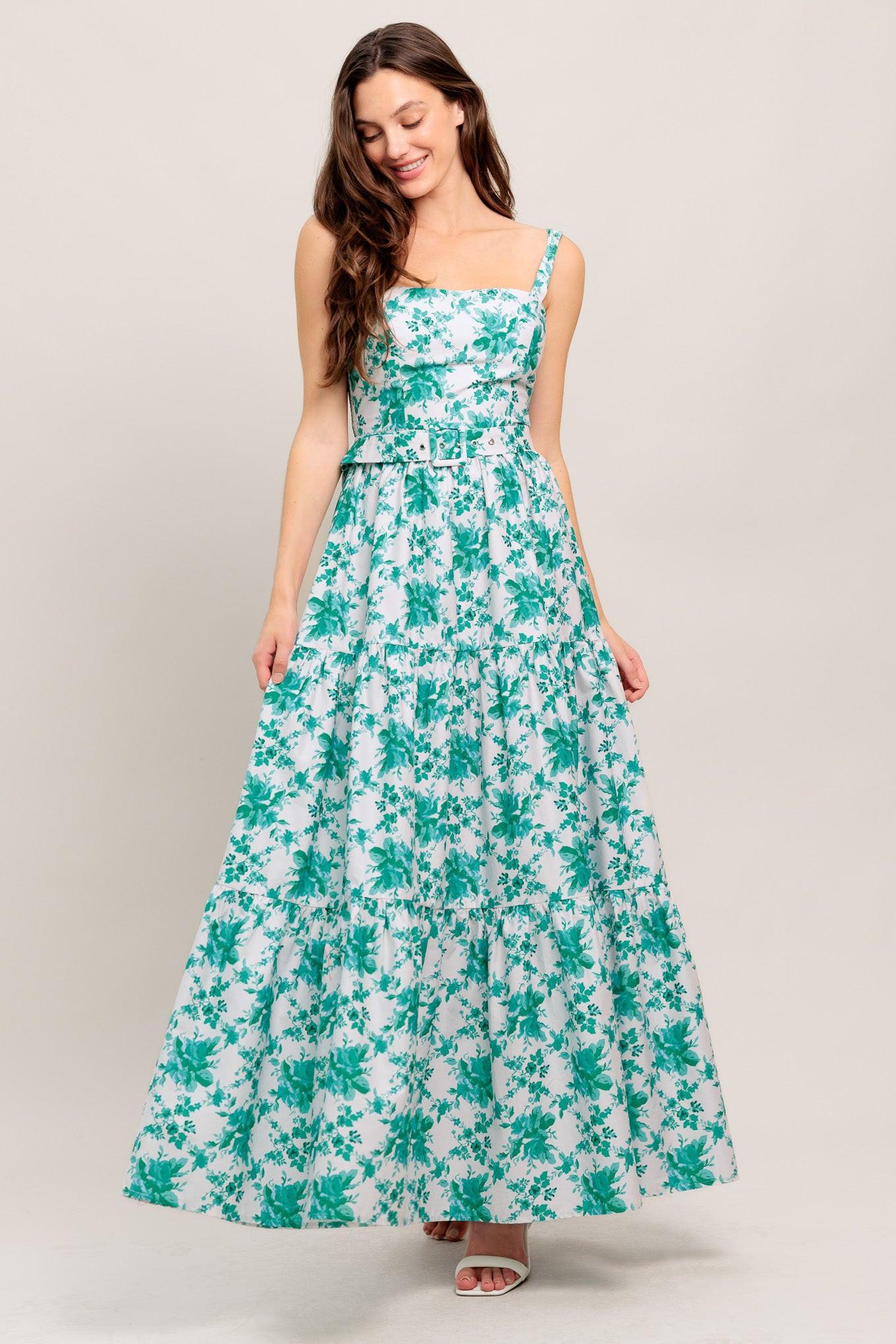 Love Grows Here Woven Maxi Dress in off-white jade, view 4 — Soul Flow Apparel