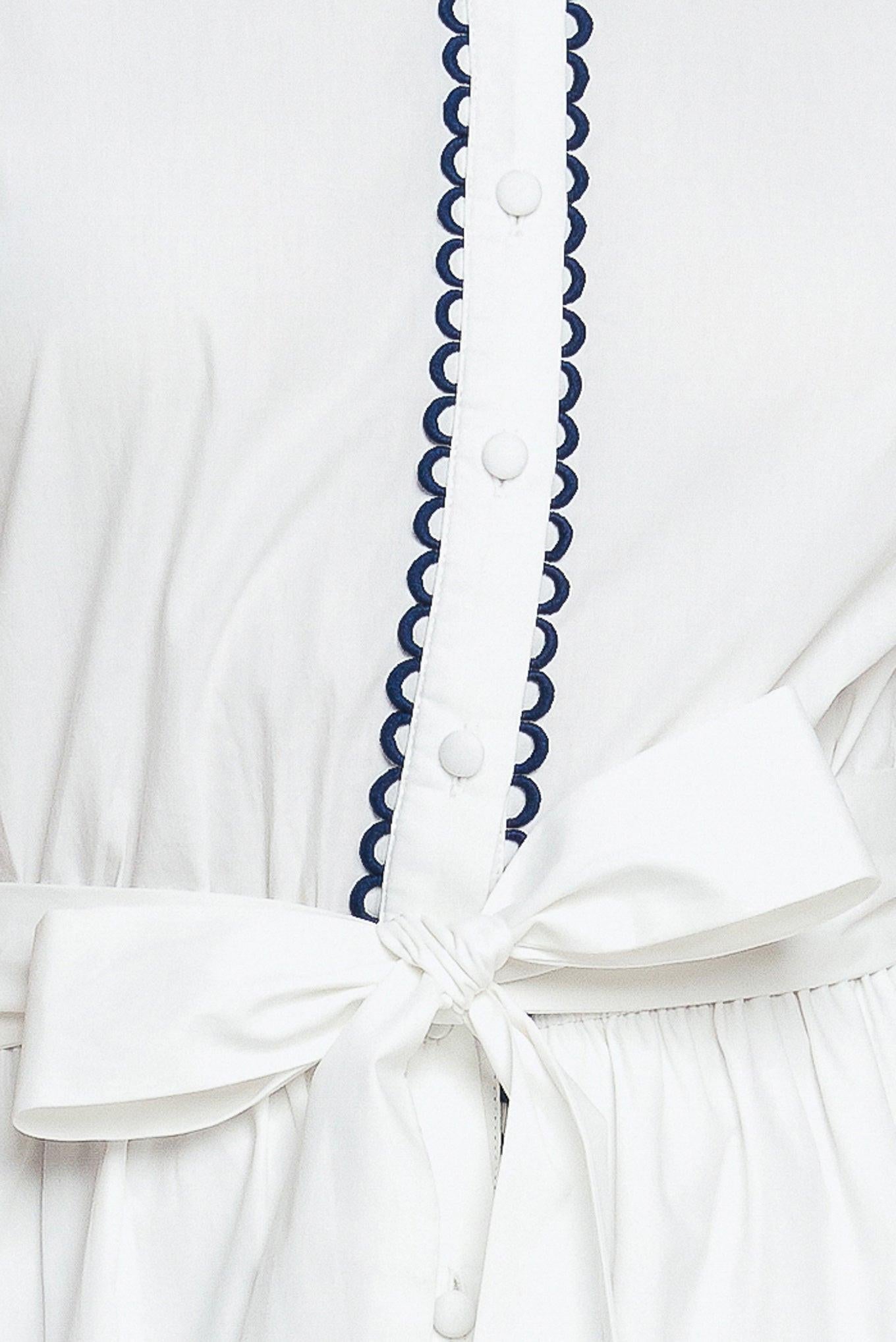 A Little Bit Lovely Woven Mini Dress in white, fabric swatch — Soul Flow Apparel