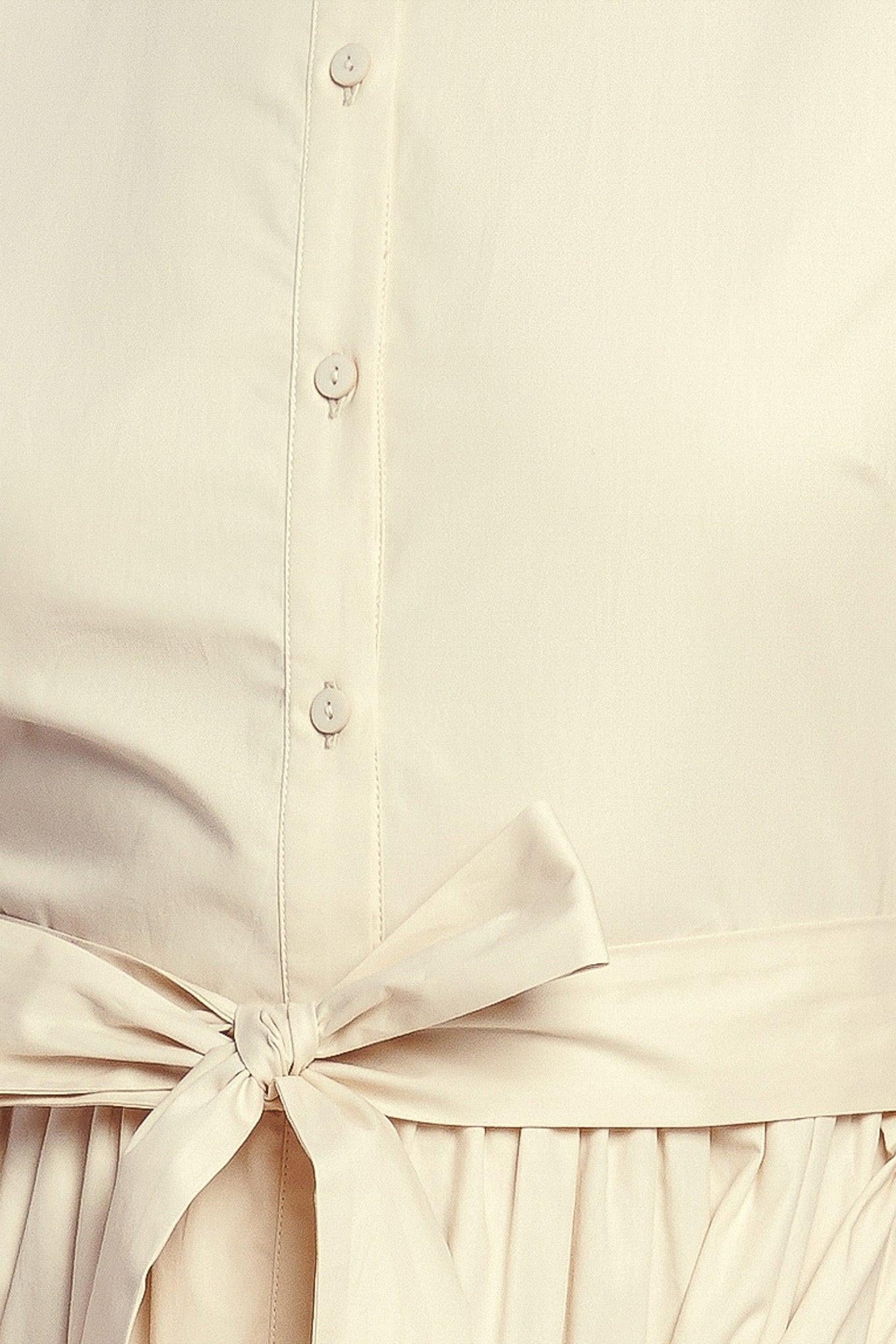 Feels Like a Compliment Woven Midi Dress in cream, fabric swatch — Soul Flow Apparel