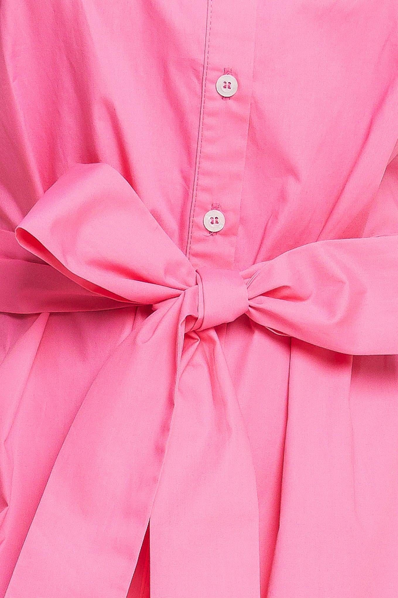 Weekend Preppy Look Woven Mini Dress in pink, fabric swatch — Soul Flow Apparel