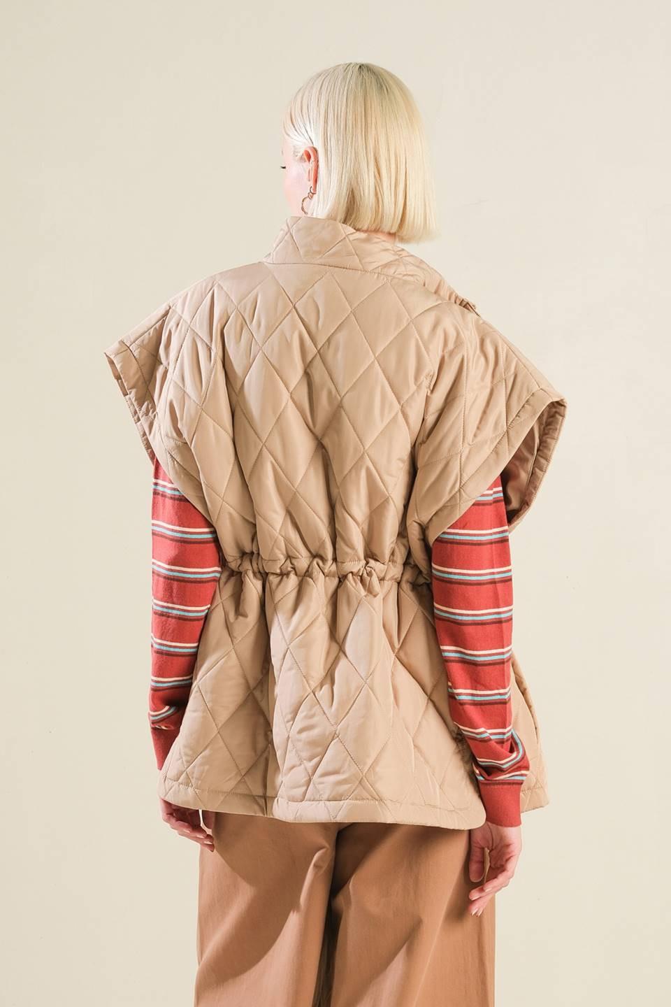 Endless Inspiration Vest Jacket in taupe, view 2 — Soul Flow Apparel