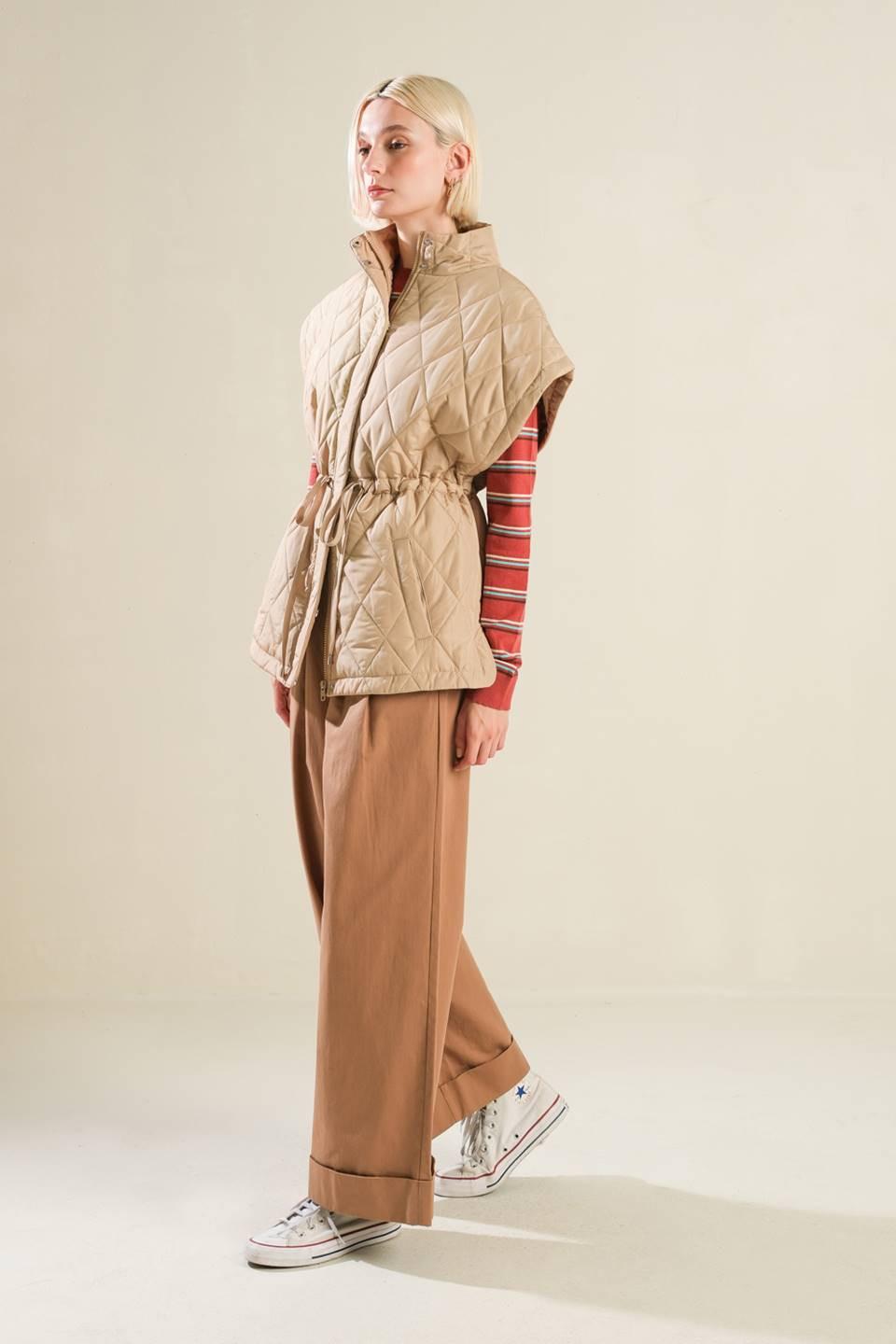 Endless Inspiration Vest Jacket in taupe, view 3 — Soul Flow Apparel