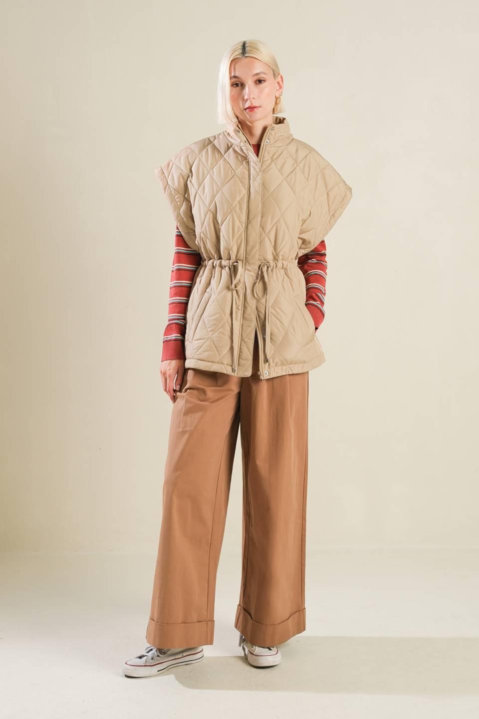 Endless Inspiration Vest Jacket in taupe, view 5 — Soul Flow Apparel