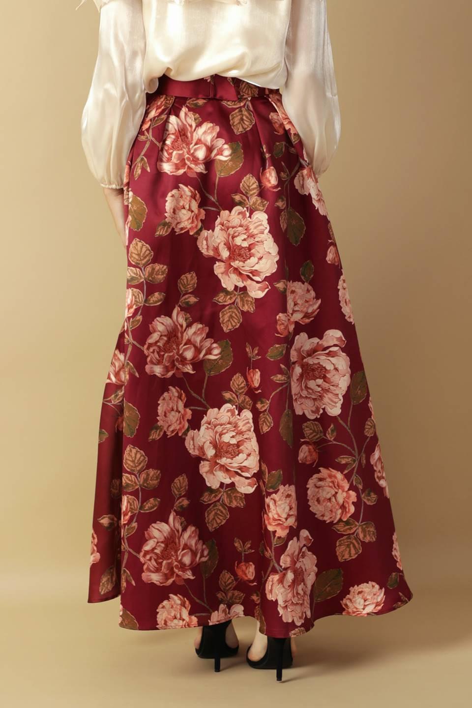Cruise Control Woven Maxi Skirt in burgundy, view 5 — Soul Flow Apparel
