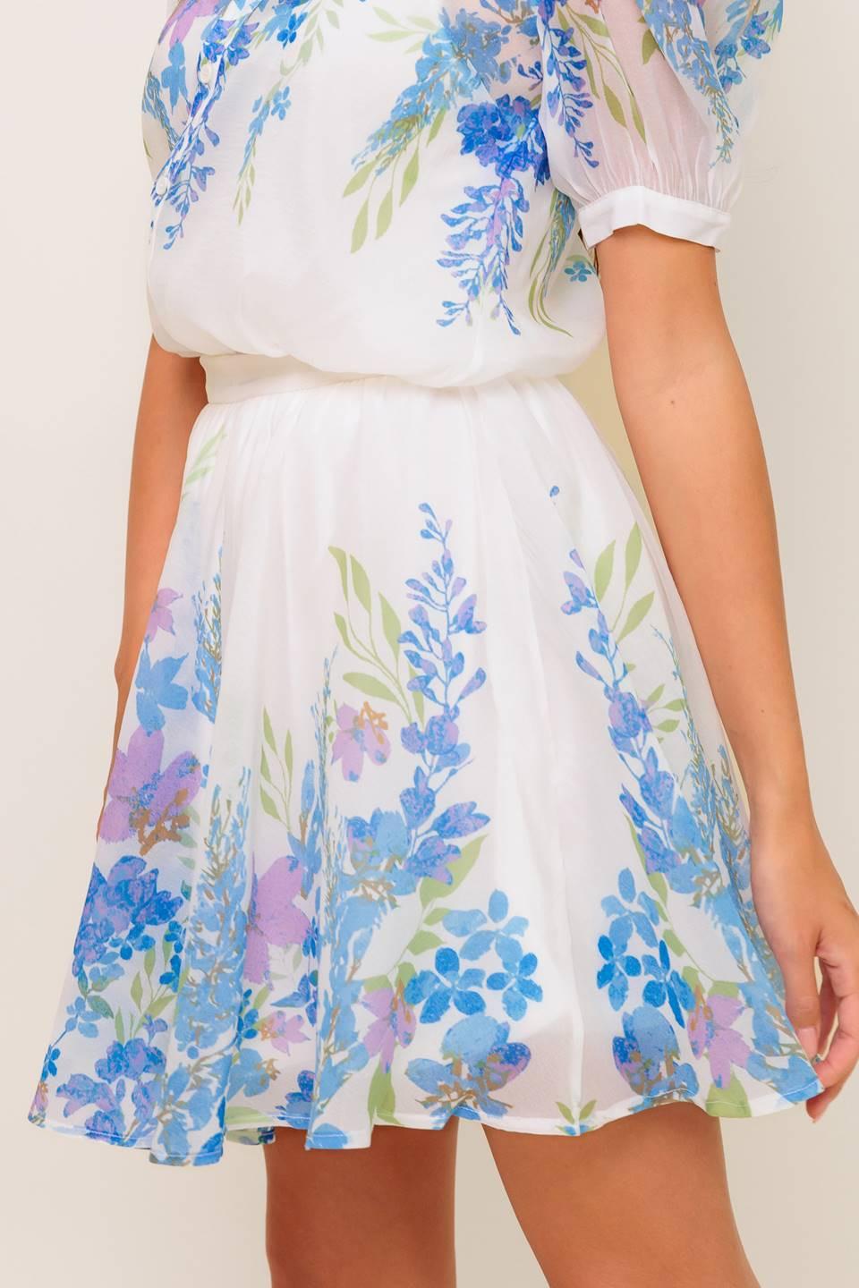 Sunset Sail Woven Mini Full Skirt in ivory, view 6 — Soul Flow Apparel