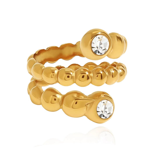 Bezel Beaded Wrap Ring — Soul Flow Apparel