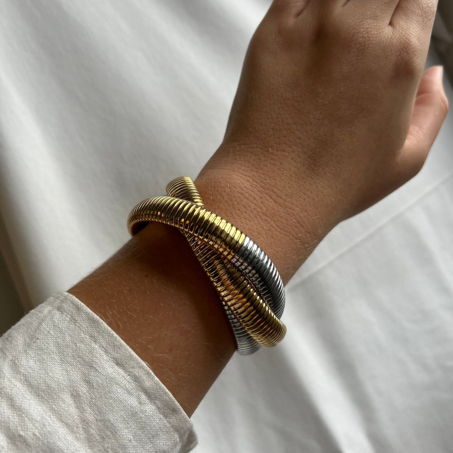 Infinity Multi Layered Bracelet Two-Tone — Soul Flow Apparel
