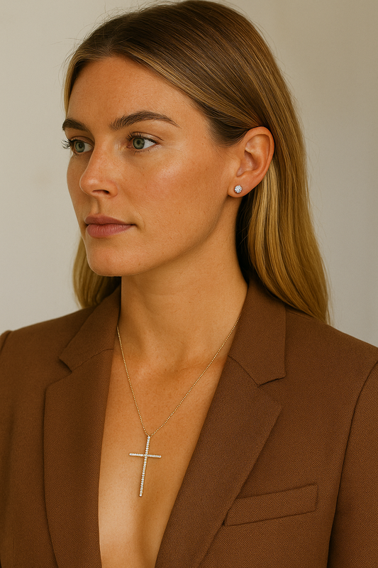 Moriah Cz Cross Necklace — Soul Flow Apparel
