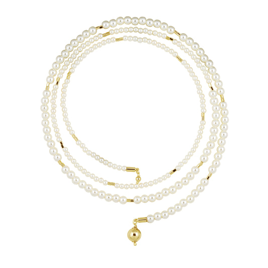 Elowen Pearl Wrap Choker — Soul Flow Apparel