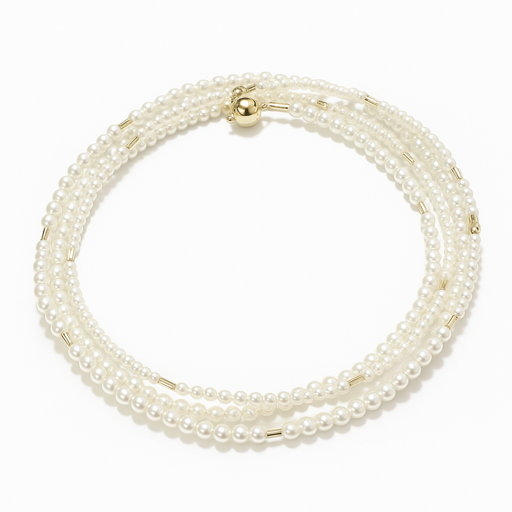 Elowen Pearl Wrap Choker — Soul Flow Apparel