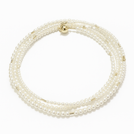 Elowen Pearl Wrap Choker — Soul Flow Apparel