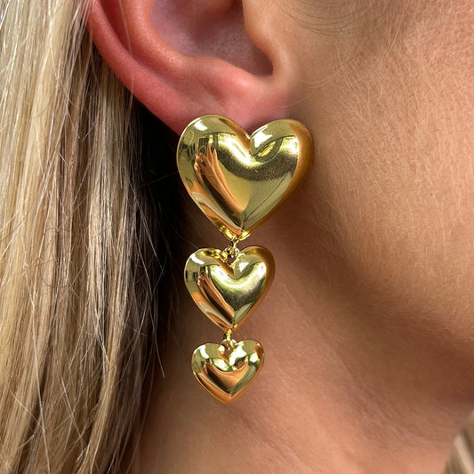 Tori Heart Drop Earring, view 755 — Soul Flow Apparel