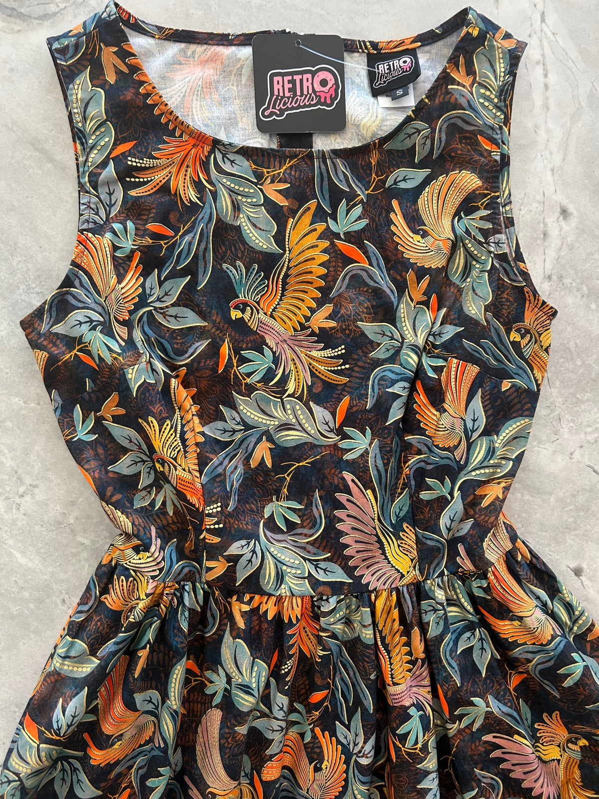 Birds of a Feather Vintage Dress, view 882 — Soul Flow Apparel