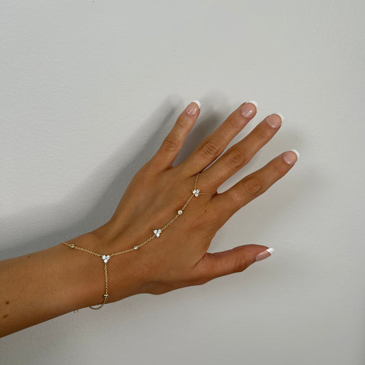 Kira Hand Chain Bracelet, view 936 — Soul Flow Apparel