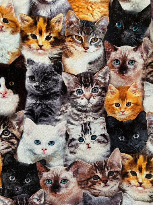Realistic Cats A-Line Skirt, view 971 — Soul Flow Apparel