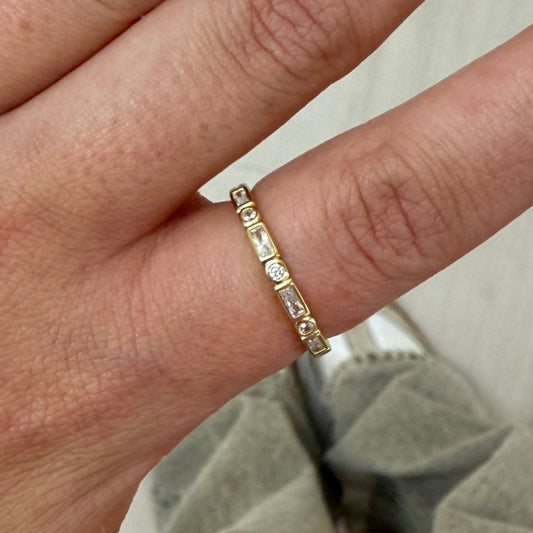 Aimee Cz Bezel Ring, view 1016 — Soul Flow Apparel