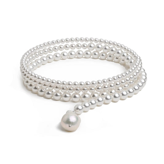 Gretchen Pearl Wrap Necklace, view 1089 — Soul Flow Apparel