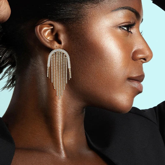 Rochelle Cz Drop Earring, view 1721 — Soul Flow Apparel