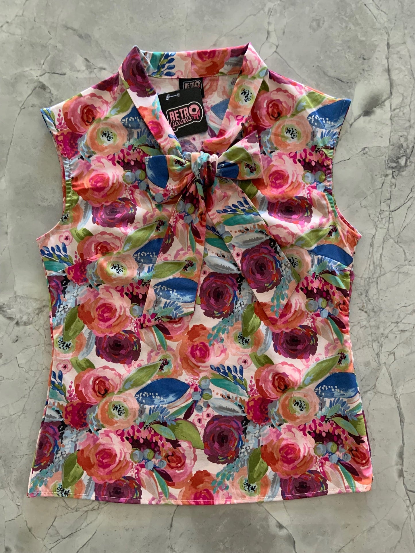 Watercolor Floral Bow Top - Xs Only, 1 Left!, view 1795 — Soul Flow Apparel