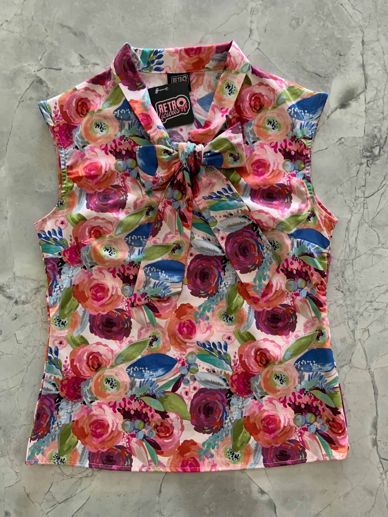 Watercolor Floral Bow Top - Xs Only, 1 Left!, view 1795 — Soul Flow Apparel