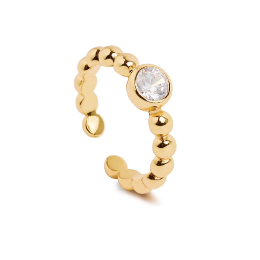 Bezel Beaded Ring, view 1842 — Soul Flow Apparel