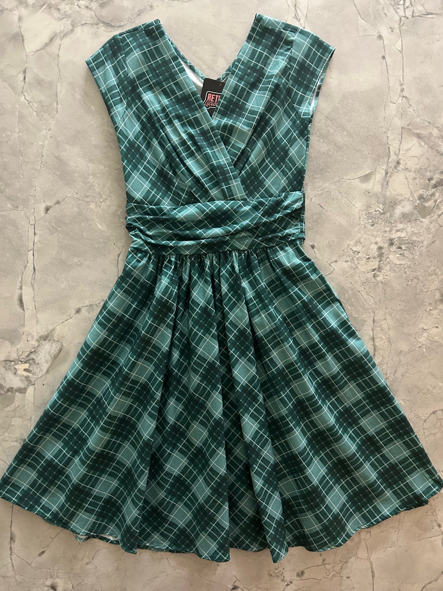 Green Plaid Greta Dress - Plus Sizes Only, view 1963 — Soul Flow Apparel