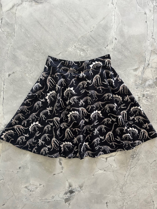 Dino Bones Skater Skirt, view 1999 — Soul Flow Apparel
