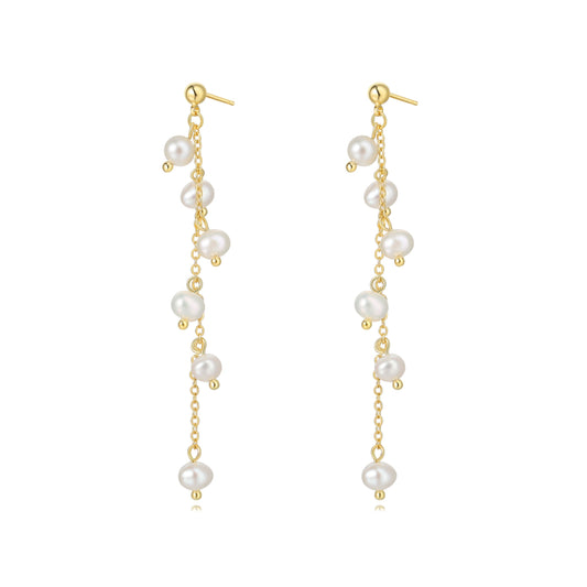 Melanie Pearl Drop Earring, view 2068 — Soul Flow Apparel
