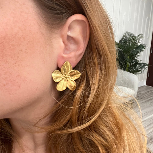 Darla Flower Earring, view 2668 — Soul Flow Apparel
