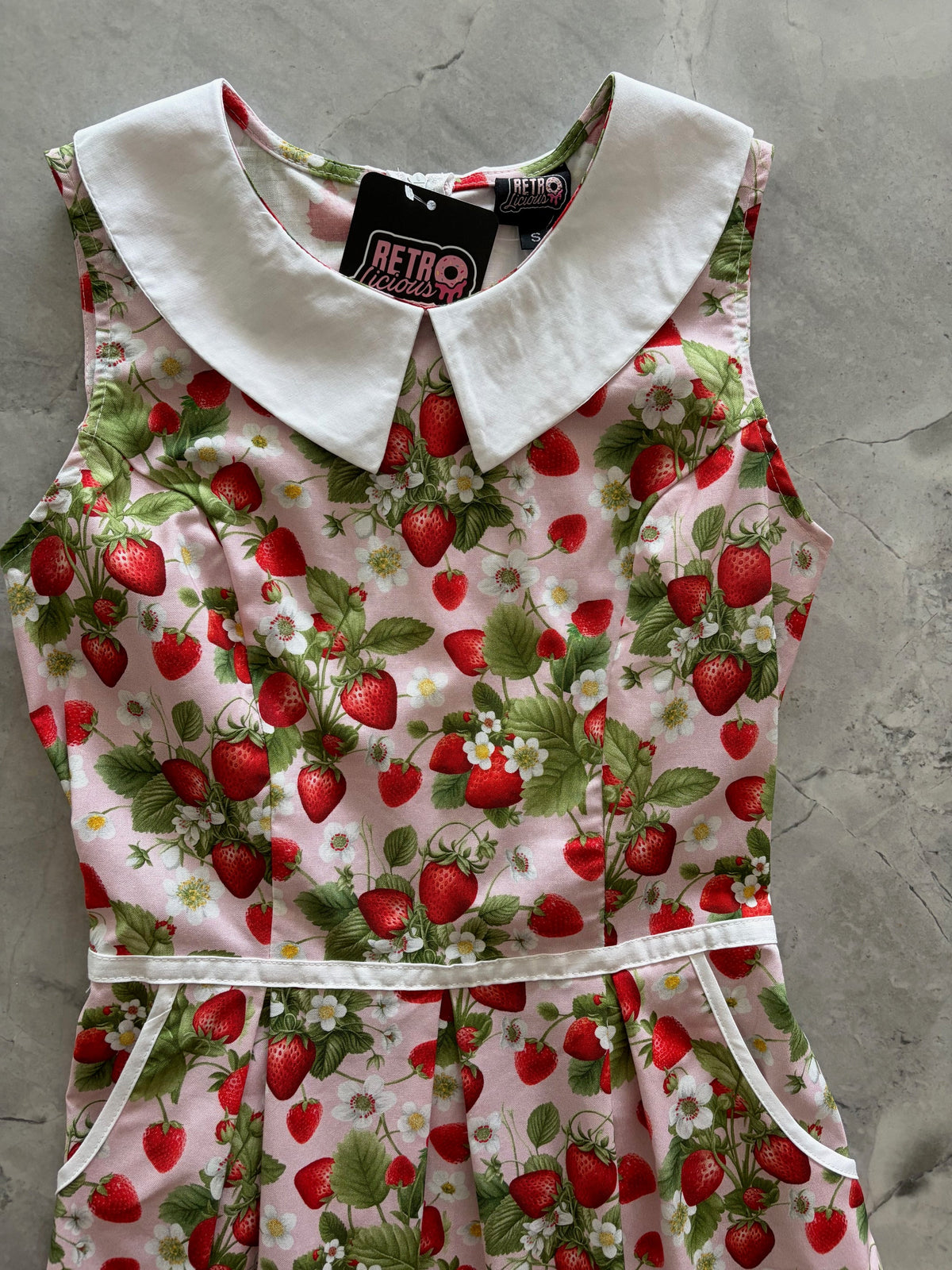 Strawberry Collared Dress - Plus Sizes Only, view 2672 — Soul Flow Apparel