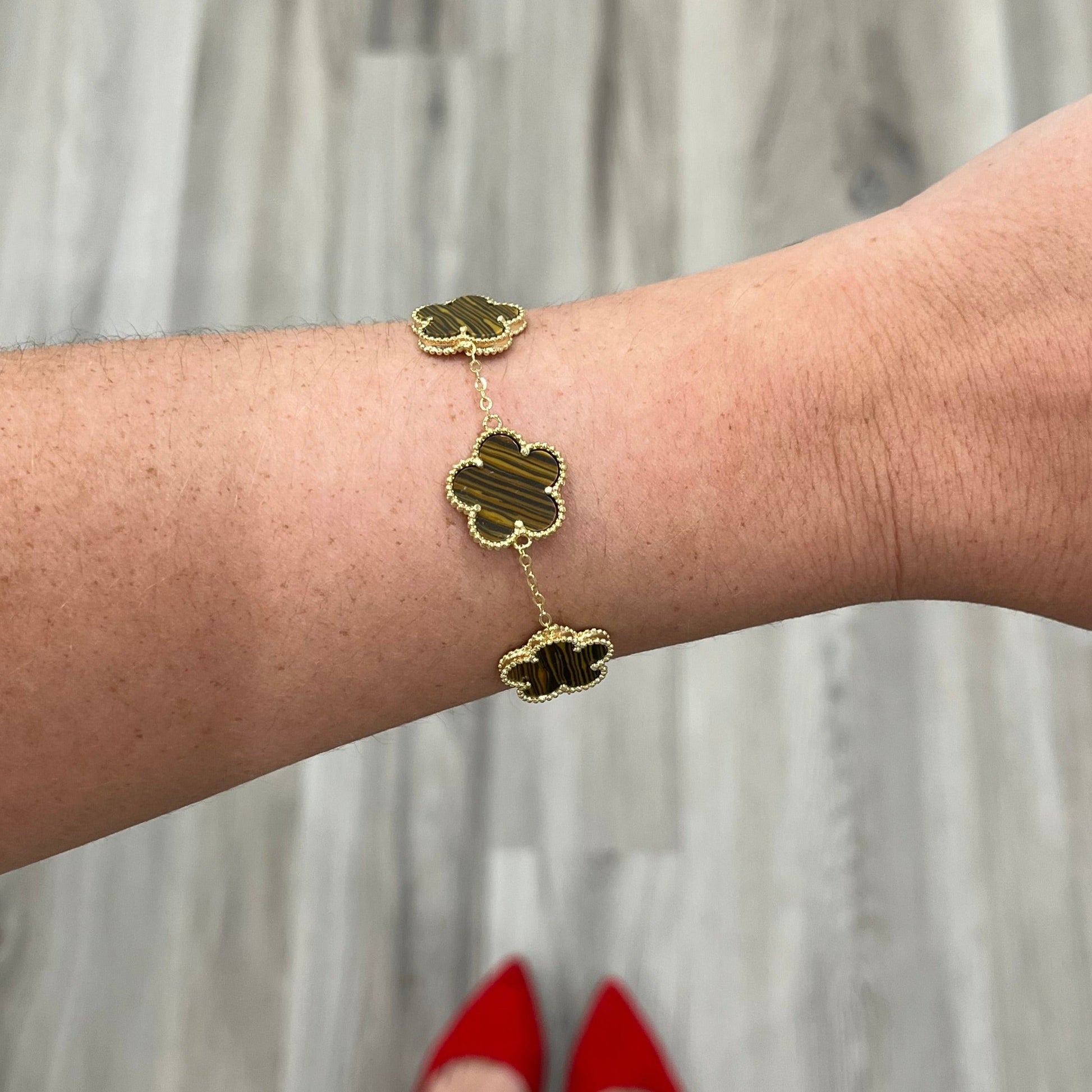 Adeline Clover Bracelet, view 2828 — Soul Flow Apparel