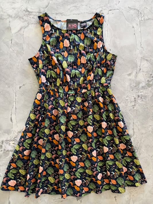 Woodland Vintage Dress in Navy, view 2995 — Soul Flow Apparel