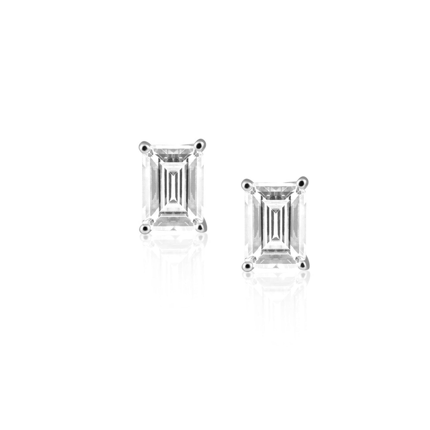 Katie Emerald Cut Studs, view 32352 — Soul Flow Apparel