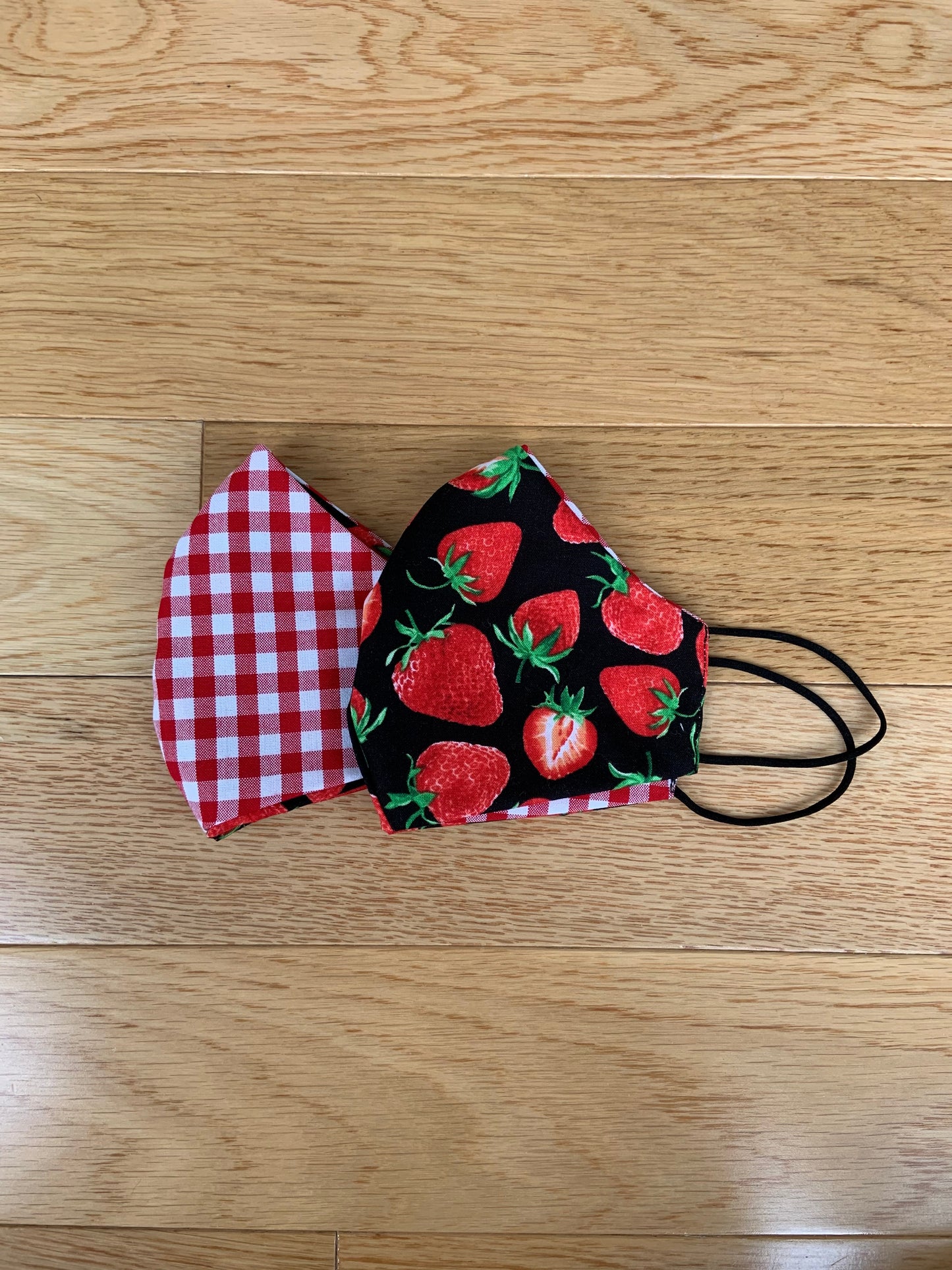 Berry Good / Red Gingham Reversible Mask, view 3250 — Soul Flow Apparel